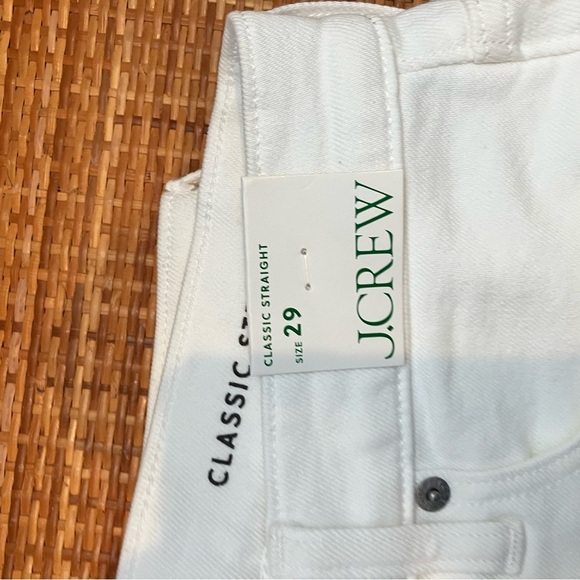 J. Crew Classic Straight Denim White NWT - Picture 2 of 5